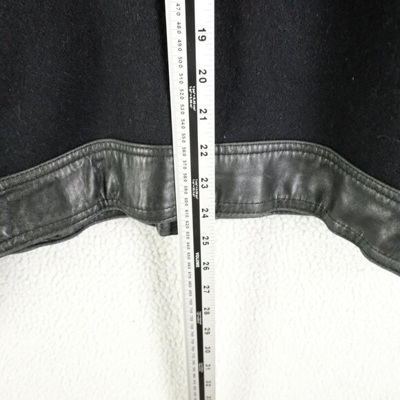 Vintage Curque Du Soleil Bomber Jacket Mens XXL 2XL Black Leather Wool Oversized - Picture 7 of 11